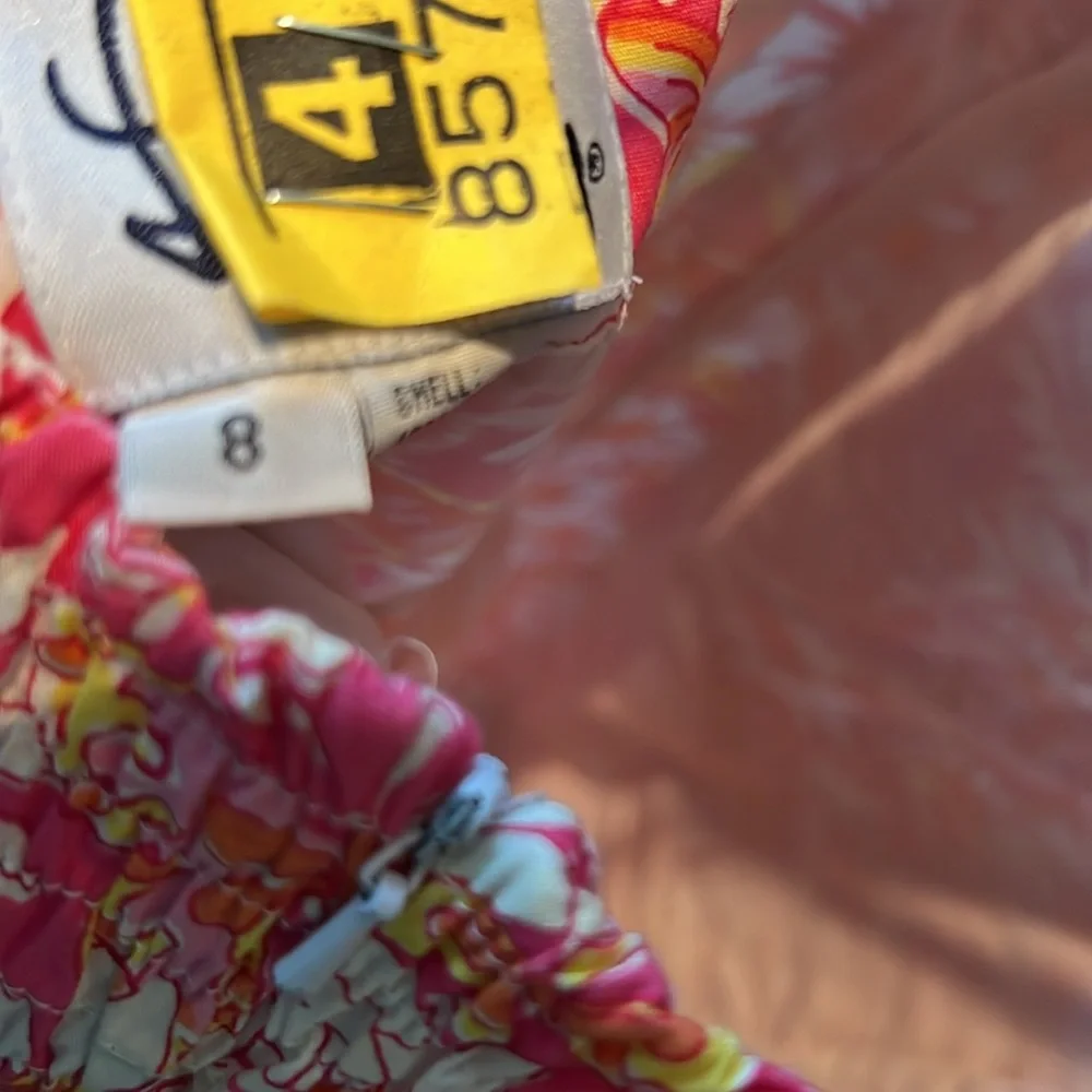 Lilly Pulitzer spaghetti strap dress sundress 8 butterfly white label floral - Picture 5 of 7